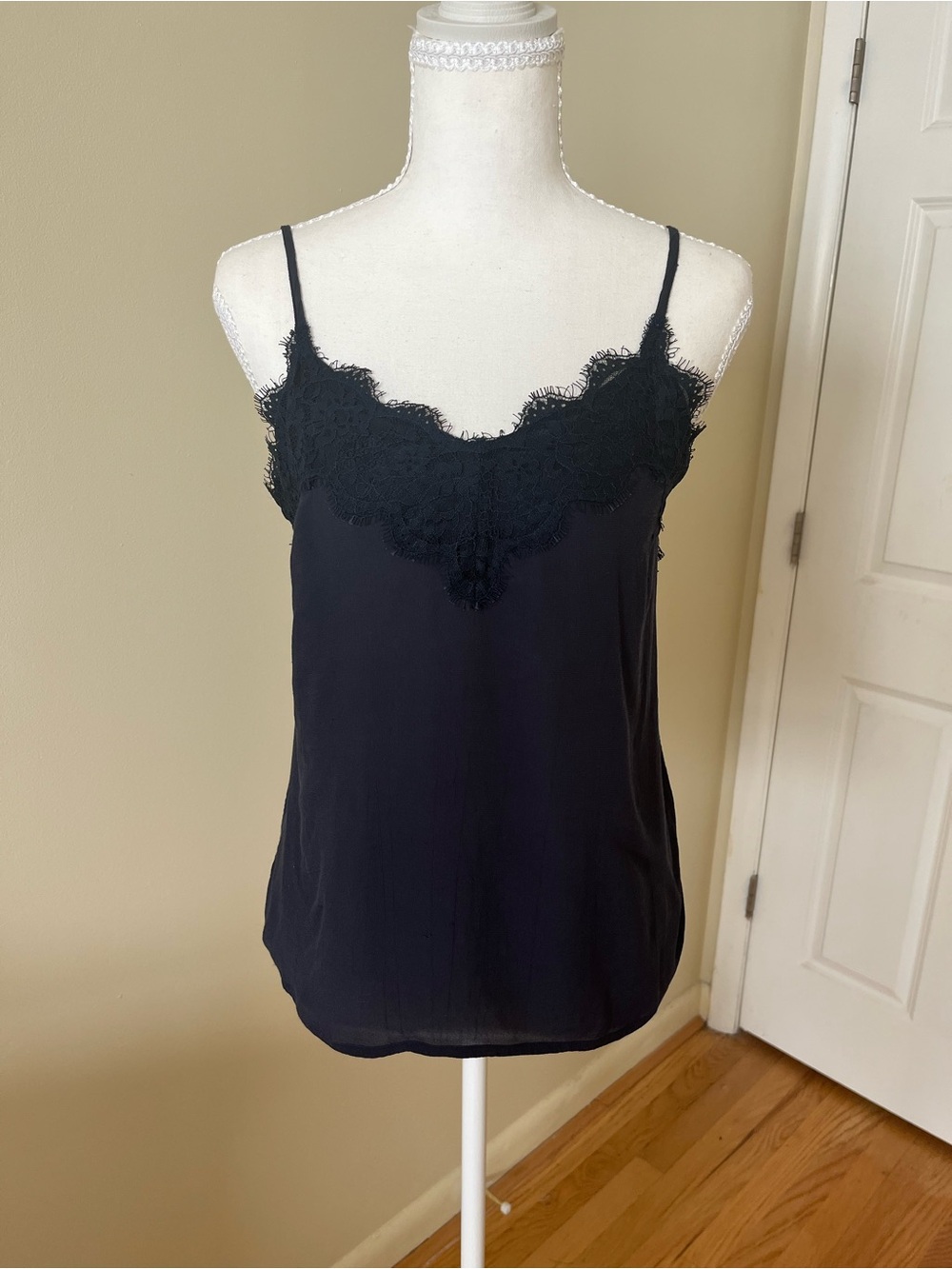 Abercrombie & Fitch Navy Lace-Trim Camisole